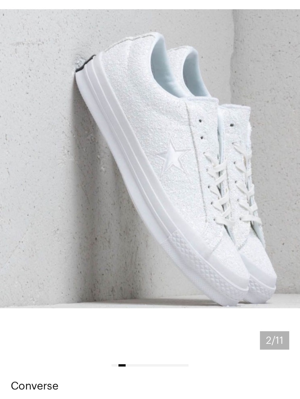 Converse One Star After Party Sneakers White Glitter Shoes
Women Size 9